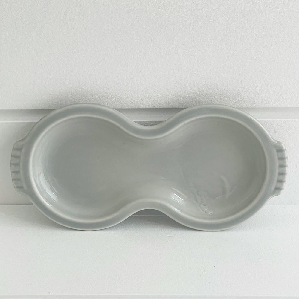 Fiesta Retired Pearl Grey Individual Figure 8 Tray
